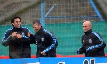 El seleccionado argentino hizo su primera pr�ctica de cara al partido con Espa�a