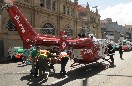Dos ni�os que fueron rescatados del tren fueron trasladados en helic�ptero al Hospital de Ni�os