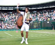 Del Potro venci� al japon�s Nishikori y avanz� a octavos en Wimbledon