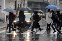 Fuerte temporal de lluvia en Capital y Gran Buenos Aires
