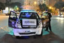 Un patrullero de la Metropolitana choc� a un auto particular frente al Obelisco