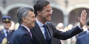 Mark Rutte felicitó al presidente Macri por el cambio de rumbo del país. (AP)
