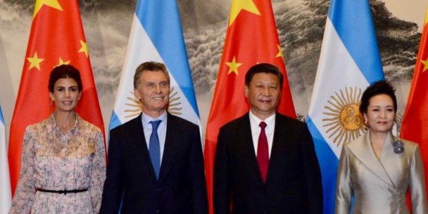 Macri y Awada con el presidente Xi Jinping y la primera dama Peng Liyuan.