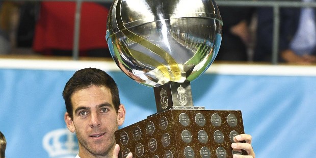 El tenista argentino Juan Martín Del Potro retuvo el titulo en el ATP 250 de Estocolmo al vencer al búlgaro Grigor Dimitrov, número ocho del mundo, po