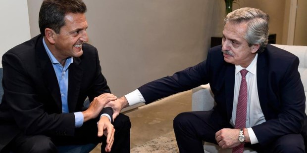 Sergio Massa y Aníbal Fernández. ARCHIVO