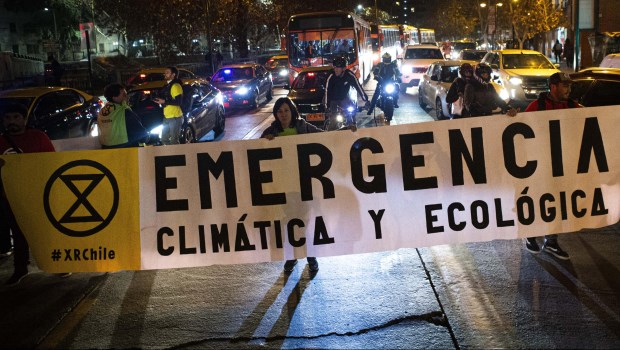 Una protesta de estudiantes en Chile.