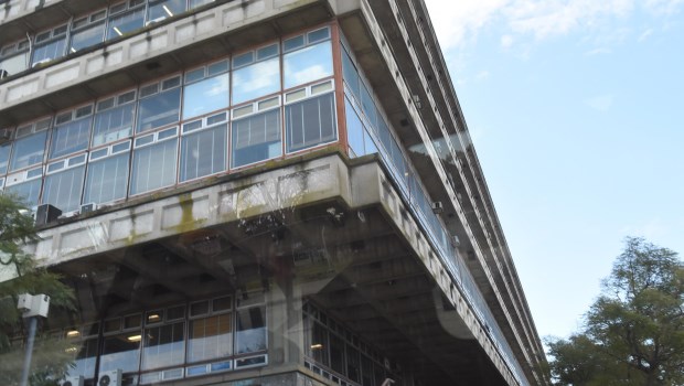 Los pabellones de Ciudad Universitaria en Nuñez. Foto Gustavo Carabajal