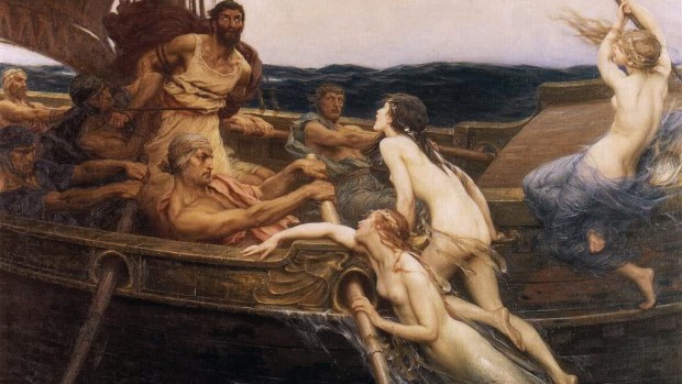 "Ulises y las sirenas" (1909). Oleo sobre lienzo de Herbert James Draper.