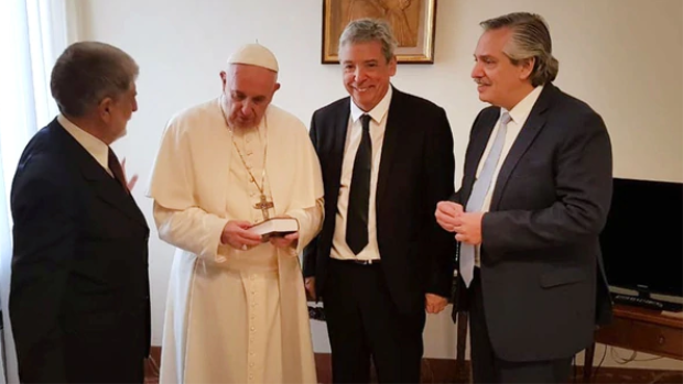 Alberto Fernández y el Papa en 2018. ARCHIVO