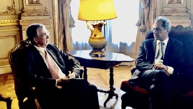 Scioli fue recibido por el embajador brasileño en la Argentina, Sérgio França Danese.­