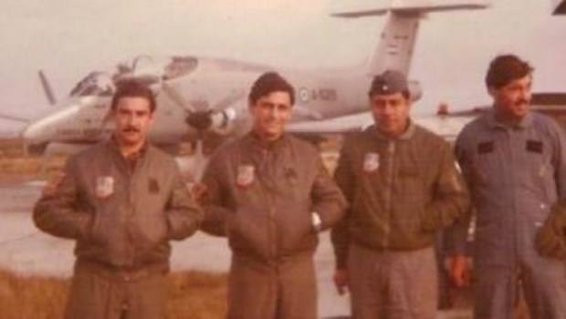 De izq. a der.: Ten. Alejandro Vergara, Ten. Luis Longar, S.A. Jesús Martínez y C.1º, Eduardo Gómez.