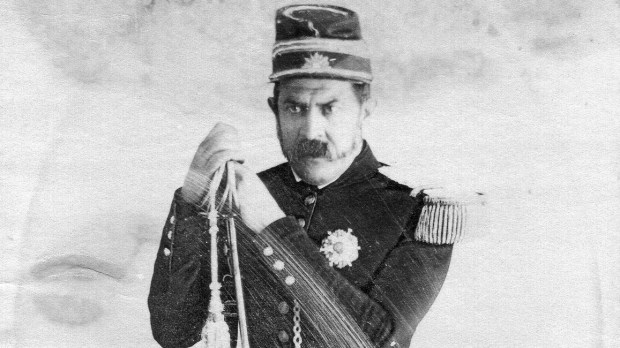 Daguerrotipo del sanjuanino posando luego de la Batalla de Caseros (1852).