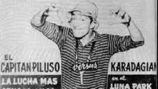 En 1960 Tito Lectoure ofreció el Luna Park para la famosa pelea, que al final ganó Piluso, porque Coquito le pasó un tronco de árbol de utilería para que le diera en la cabeza a Karadagián.