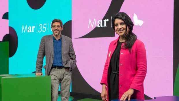 El presidente del Festival, Fernando Juan Lima, y la directora artística, Cecilia Barrionuevo, durante el lanzamiento del evento realizado a través de YouTube.