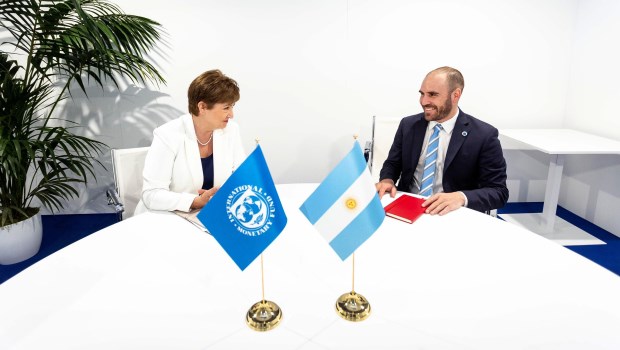 La directora directora gerenta del Fondo Monetario Internacional (FMI), Kristalina Georgieva recibió al ministro de Economía de la Nación, Martín Guzmán.