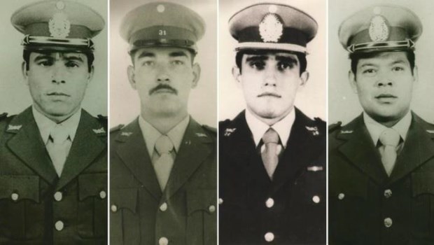 Los cuatro ex combatientes identificados son el subalférez Guillermo Nasif, el cabo primero Marciano Verón, el cabo Carlos Misael Pereyra y el gendarme Juan Carlos Treppo.