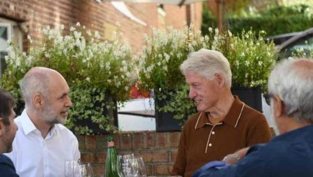  Larreta se reunió con Bill Clinton como parte de su gira por Estados Unidos