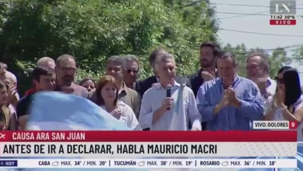 Antes de declarar en Dolores, Macri denunció “persecución” y "obsesión" del kirchnerismo con su persona