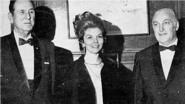 Año 1974: El presidente Juan Perón, su esposa Isabel y el ministro López Rega.