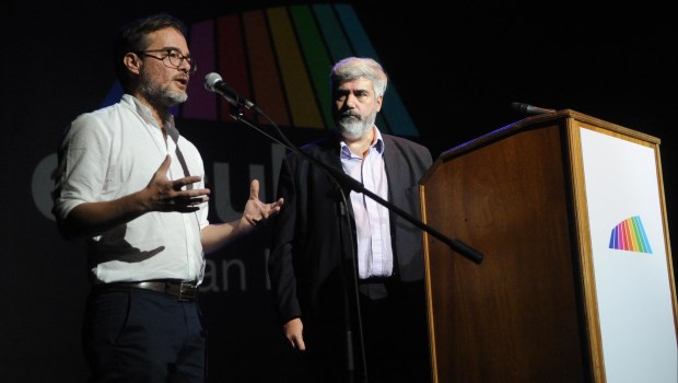 "Este es un espacio que nos interpela y nos hace reflexionar'', ponderó Avogadro, acompañado por Diego Berardo.