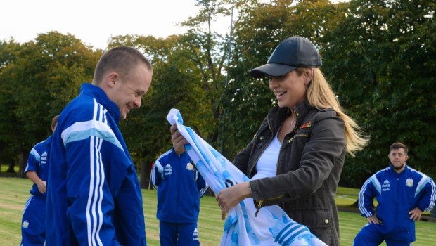 Fabiola Yañez recibió a la selección Argentina de Futsal Síndrome de Down
