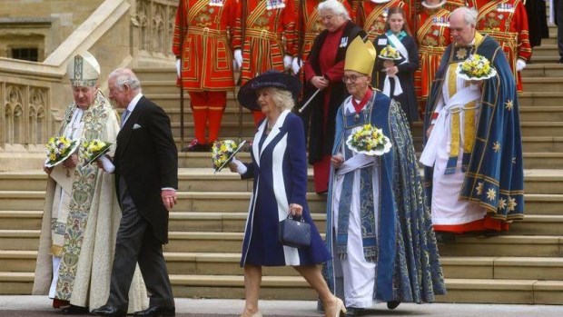 Camilla sustituyó a Isabel II en la misa de Jueves Santo
