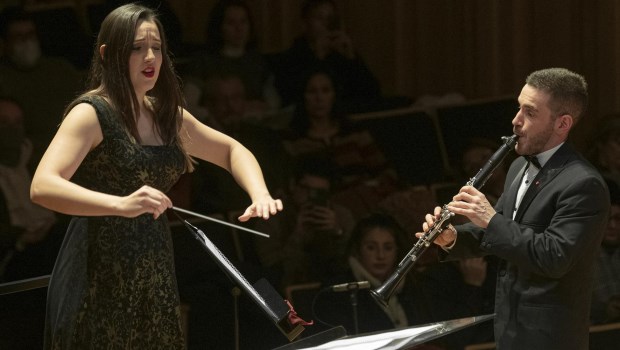 Natalia Larangeira y Eloy Fernández Rojas en la Usina del Arte.