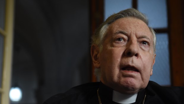 Monseñor Aguer analiza las raíces más inmediatas de la crisis eclesiástica actual. (Crédito foto: Gustavo Carabajal)