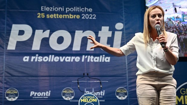 Las encuestas colocan en primer lugar en la preferencia del electorado a la líder del partido `Fratelli d'Italia'