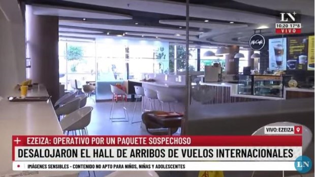 Una maleta olvidada en una de las salidas de la Terminal A de Ezeiza disparó el protocolo de seguridad