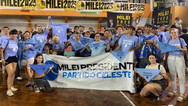 El precandidato Milei acordó con el Partido Celeste Provida