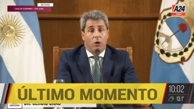 Uñac ratificó que acatará fallo de la Corte Suprema y llamó a votar "masivamente" en las otras categorías