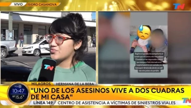 Iban en una moto robada, chocaron a un auto y por el impacto murió una beba de un año en La Matanza