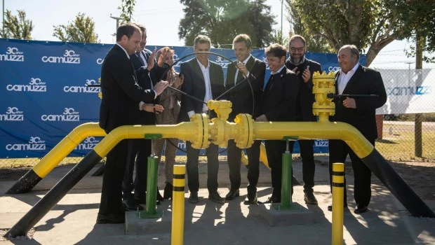 Massa destacó que con el nuevo gasoducto la localidad de América "tiene el suministro garantizado"