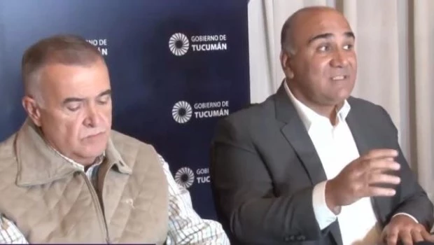 Osvaldo Jaldo y Juan Manzur. ARCHIVO