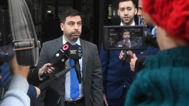 La víctima aceptó ir a declarar de manera presencial a los tribunales de la calle Lavalle 1171, acompañada por sus abogados querellantes. En la foto: Hugo Figueroa.