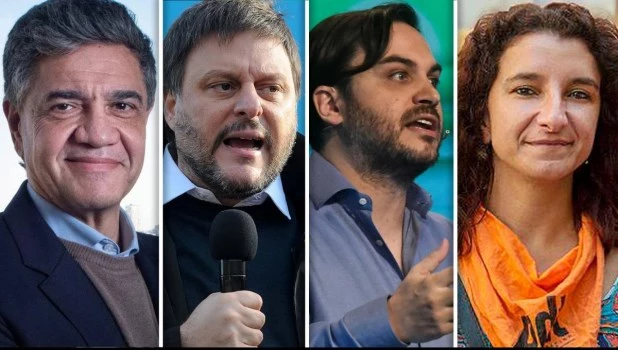 Jorge Macri (JxC), Leandro Santoro (UxP), Ramiro Marra (LLA) y Vanina Biasi (FIT).