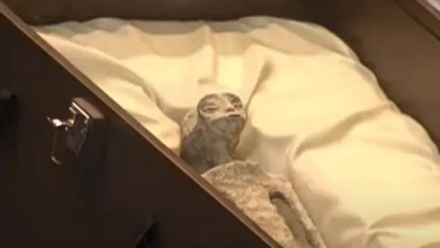 Uno de los seres “no humanos” expuestos en el Congreso azteca.