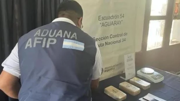 La Aduana evitó en Salta el contrabando de más de 3 kilos de cocaína, valuados en 25 millones de pesos