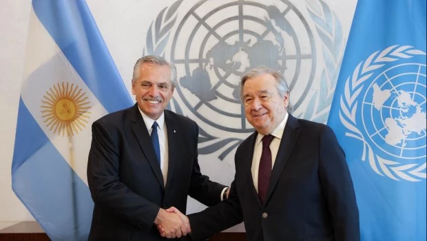 Alberto Fernández le pidió a Guterres "renovar" la gestión de buenos oficios con Reino Unido por Malvinas