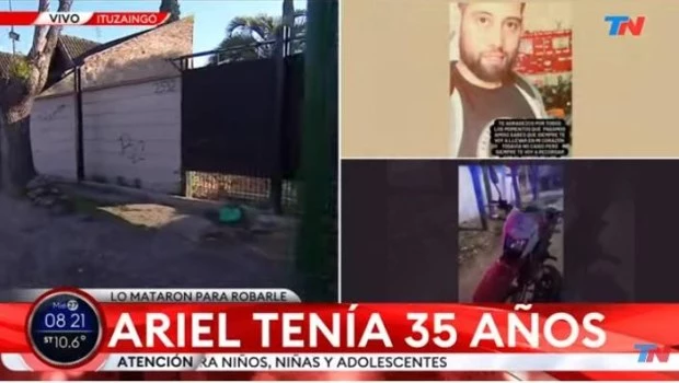 Motochorros asesinan a un mecánico que intentó ayudar a la víctima de un robo en Ituzaingó