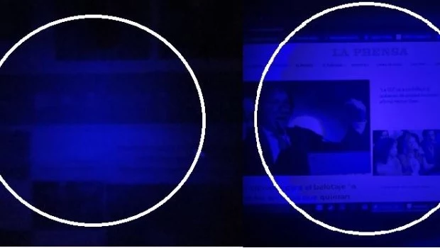 La página web de “La Prensa” vista a través del filtro azul. La primera imagen corresponde a la Zenbook 17 Fold OLED, la segunda a un monitor común.