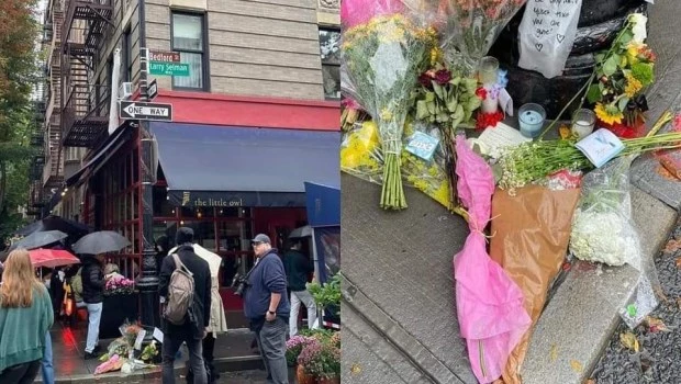 Los fans de 'Friends' en Nueva York se reúnen para rendir tributo a Matthew Perry.
