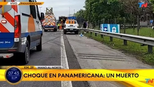 Un conductor murió tras un triple choque en la Panamericana a la altura de Talar de Pacheco