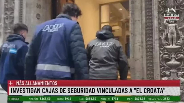 Siguen los allanamientos en la City en cajas de seguridad vinculadas con la banda de "El croata"