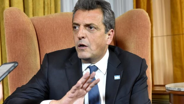 El ministro-candidato Sergio Massa en Mar del Plata. ARCHIVO