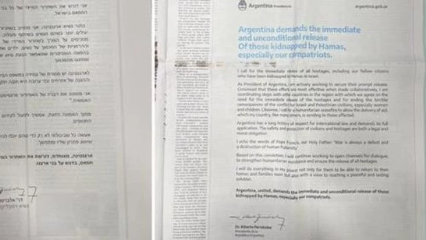 El Gobierno publicó una solicitada en medios internacionales para pedir por la liberación de rehenes