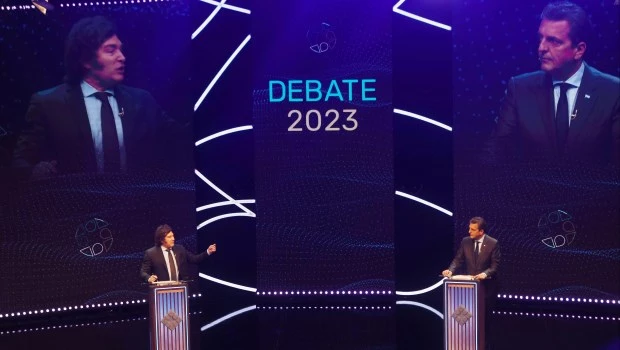 Al inicio del debate, el ministro de Economía interpeló al libertario por sus propuestas y éste le respondió llamándolo mentiroso