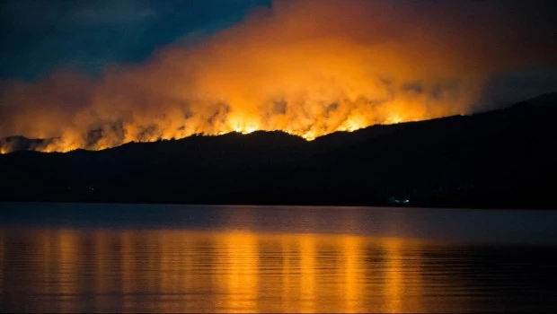 Incendio en Los Alerces está activo hace una semana y ya consumió 2.500 hectáreas