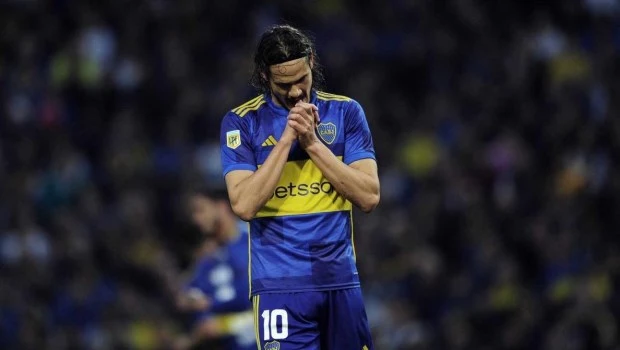 Cavani, afuera de la práctica de Boca y ausente en el partido contra Central Córdoba 